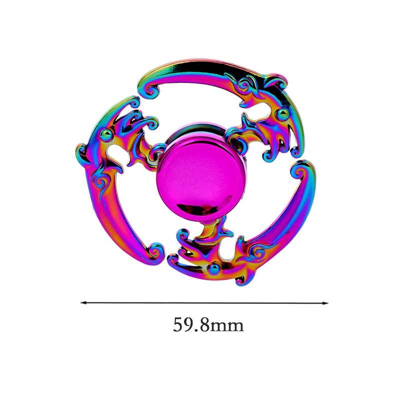 New Colorful Rainbow Alloy Fingertip Gyro Decompression Creativity Finger Spinners Hand Fidget Small Toys