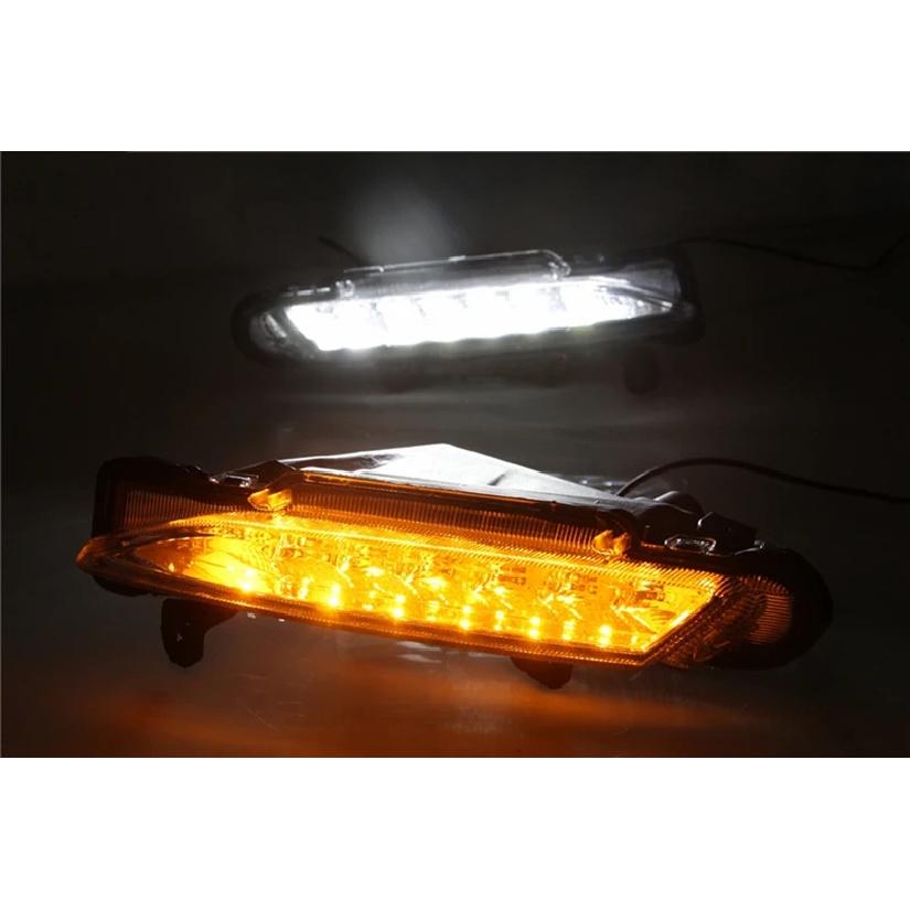 Car Flashing 1 Pair LED Daytime Running Lights For Toyota Yaris 2017 2018  DRL Car Fog Cover Bumper Light