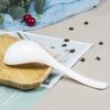 Large Pure White Ceramic Dining Spoon