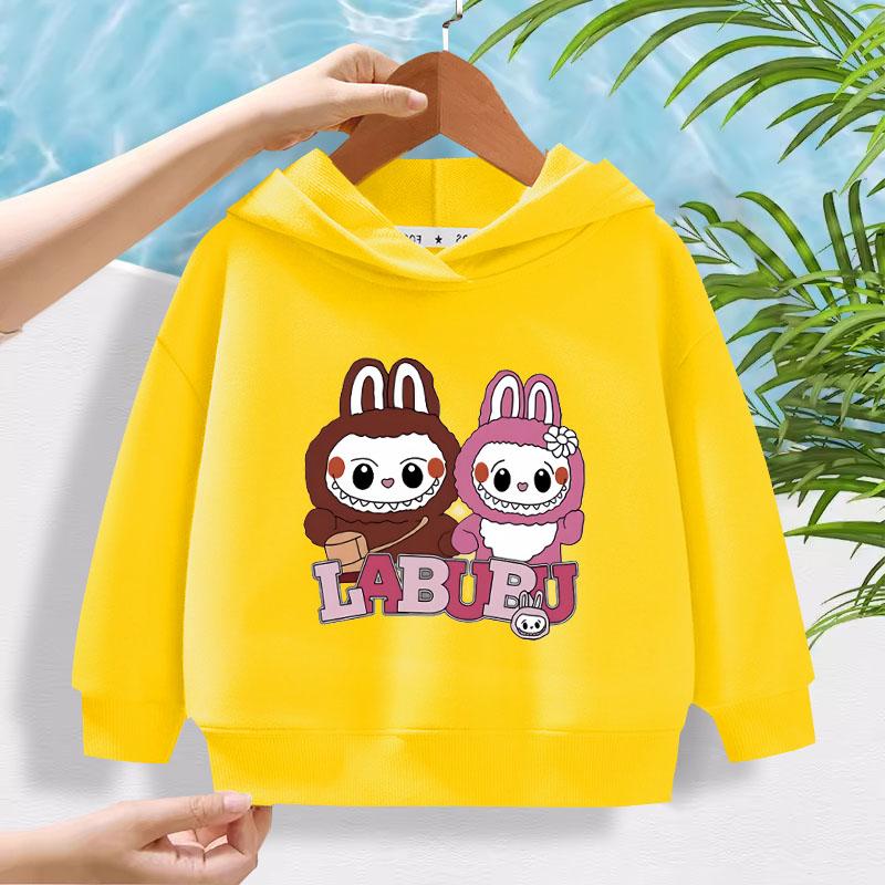 Children's Hoodie New Trendy Labubu Kids Cute Cartoon Casual Daily Hoodie 100-160cm Boys Girls