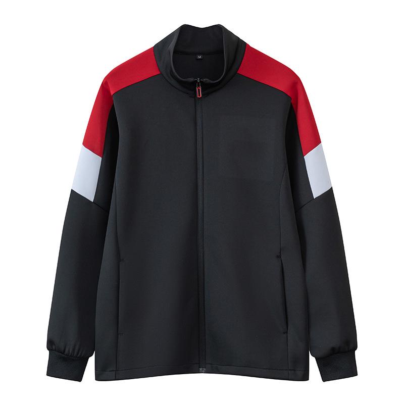 Unisex Autumn Academy Style Stand-up Collar Sportswear for Middle School