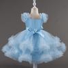 Baby Dress 0-5 Years Old Birthday Party Wedding Sleeveless Mesh Fluffy Cute Girl Princess Dress