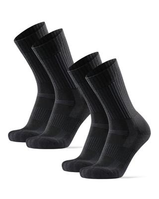 [DANISH ENDURANCE] Merino Wolle Premium Wandersocken Schwarz 25.0~28.0 cm 2 Paar