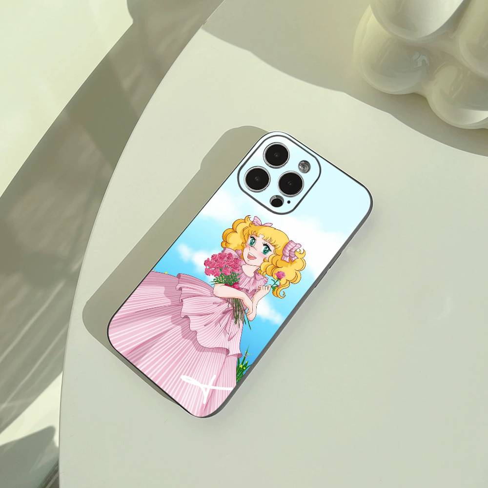 Classic Cartoon-Sweet C-andy C-andy Phone Case For iPhone 17,16,15,14,13,12,Pro Max, Lightweight and Practical Soft Black Cover