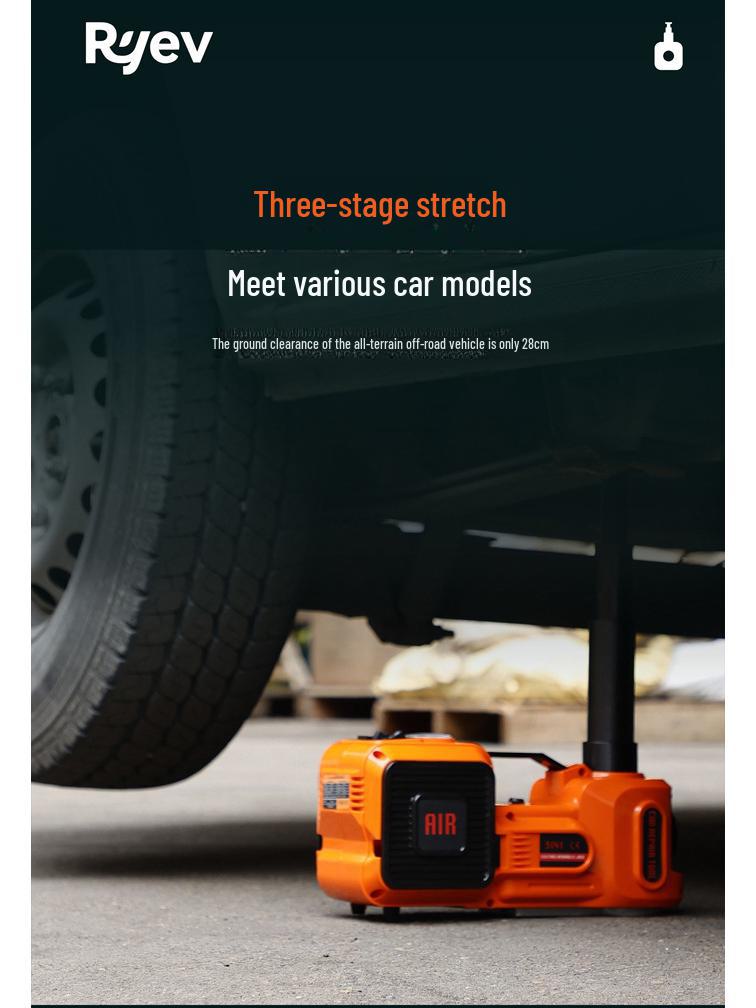 Electric Hydraulic Jack & Wrench with Air Pump for Cars and SUVs