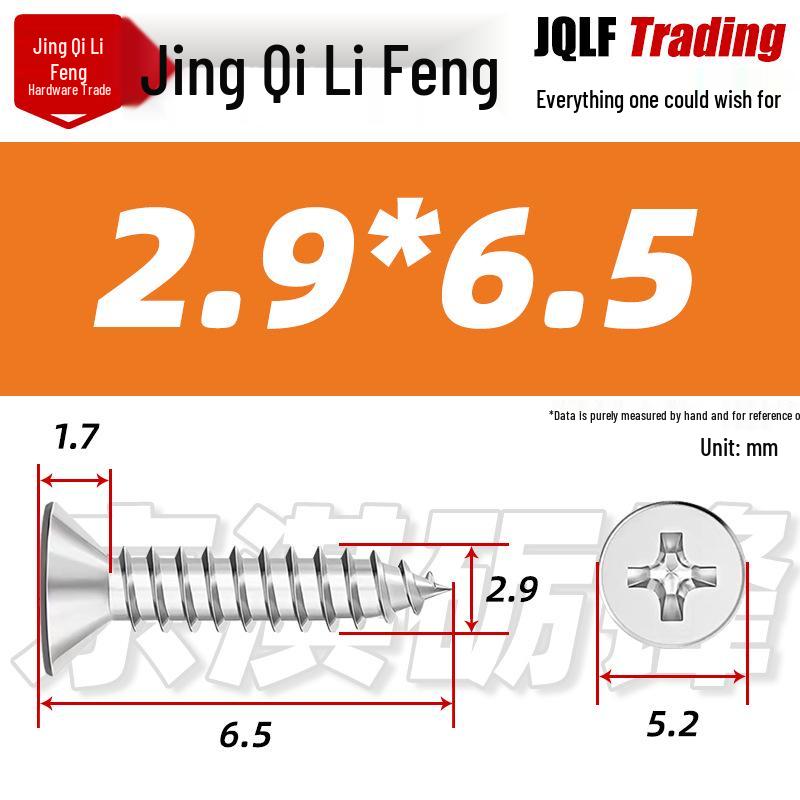304 Stainless Steel Countersunk Self-Tapping Screw for Furniture & Outdoor Construction (GB/T 846)