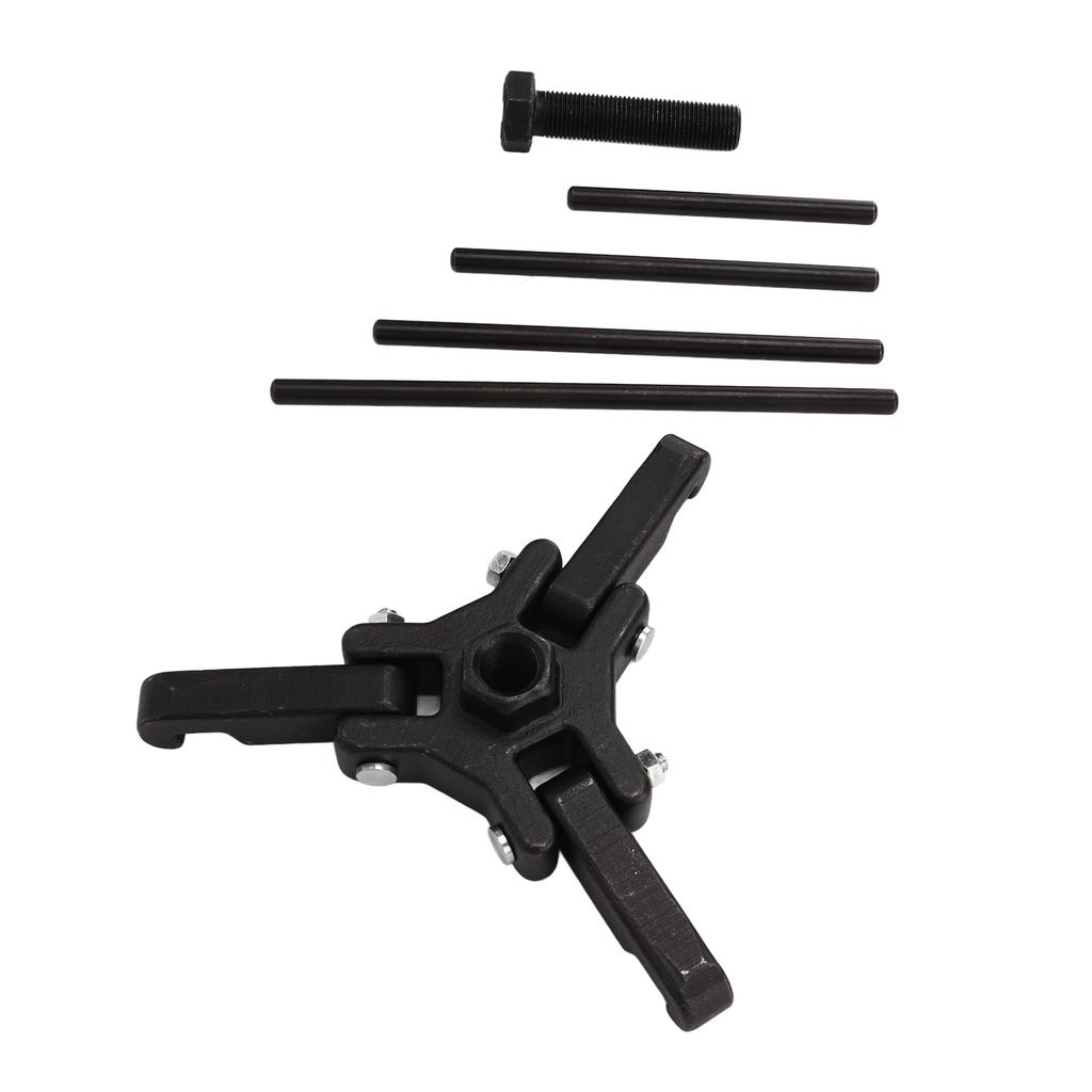 6pcs Harmonic Balancer Puller Set Carbon Steel Black Oxide Finish Damper Pulley Puller Kit
