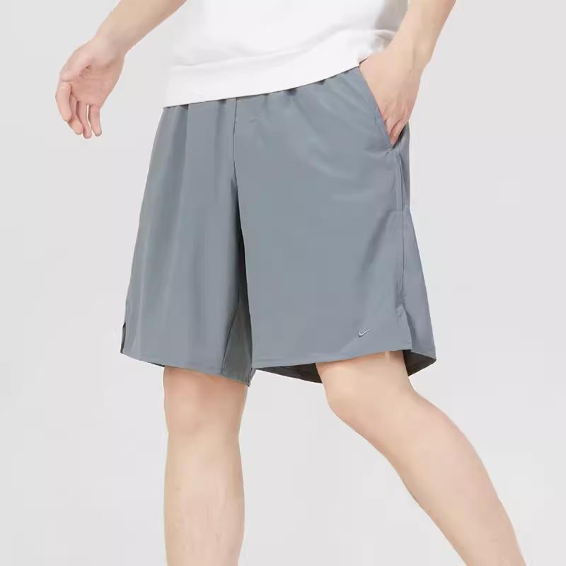 Nike Solid Color Drawstring High-Waisted Running Shorts Men Bottoms Silver DV9331-084