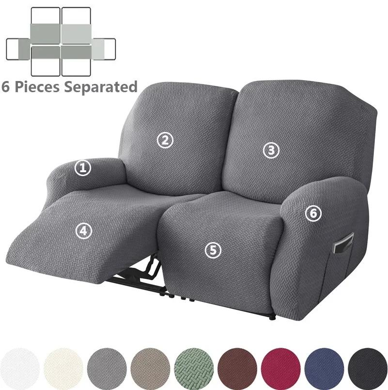1 2 3 Seater Recliner Sofa Cover Stretch Spandex Armchair Covers Solid Color Couch Slipcovers For Living Room