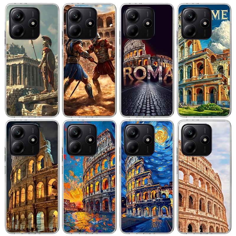 Roman Colosseum Phone Case For Xiaomi Redmi Note 10 11 12 13 14 15 Pro Plus 11S 12S 14S 11T 11E 10S Soft TPU Back Cover Redmi No