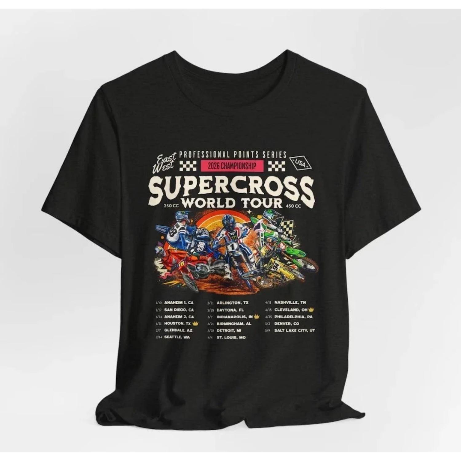 

2026 Super Off-Road Championship World Touring Race Racing T-Shirt - A High-quality and Comfortable Gift for Car Enthusiasts S разноцветный