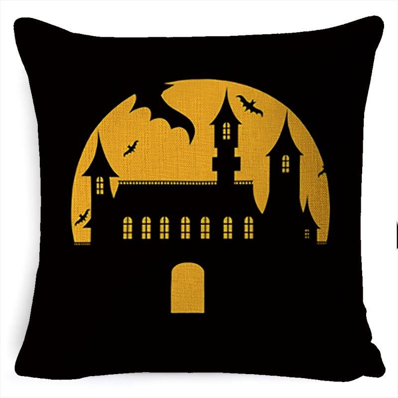 Throw Pillow Halloween Pillow Case Linen Car Cushion Sofa Pillow Case Nordic Style