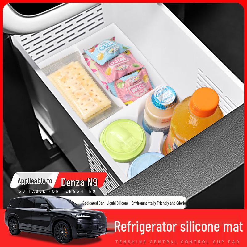 

Non-Slip Silicone Cup Holder Mat for Second Row Beverage Protection.