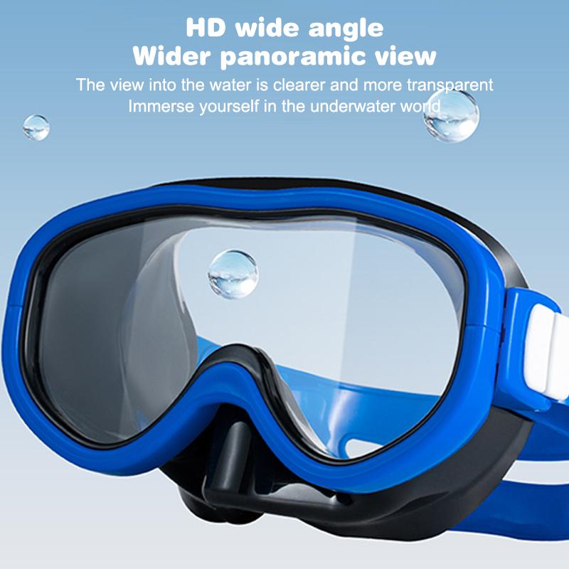 Set Maschera e Boccaglio Occhiali Anti-Appannamento Impermeabili Occhialini da Snorkeling Professionali Protezione UV Bambini Occhiali da Surf Spiaggia