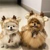 Cute Christmas Reindeer Costume for Dogs Pet Christmas Holiday Accessories Photo Props Suitable Cats and Dogs