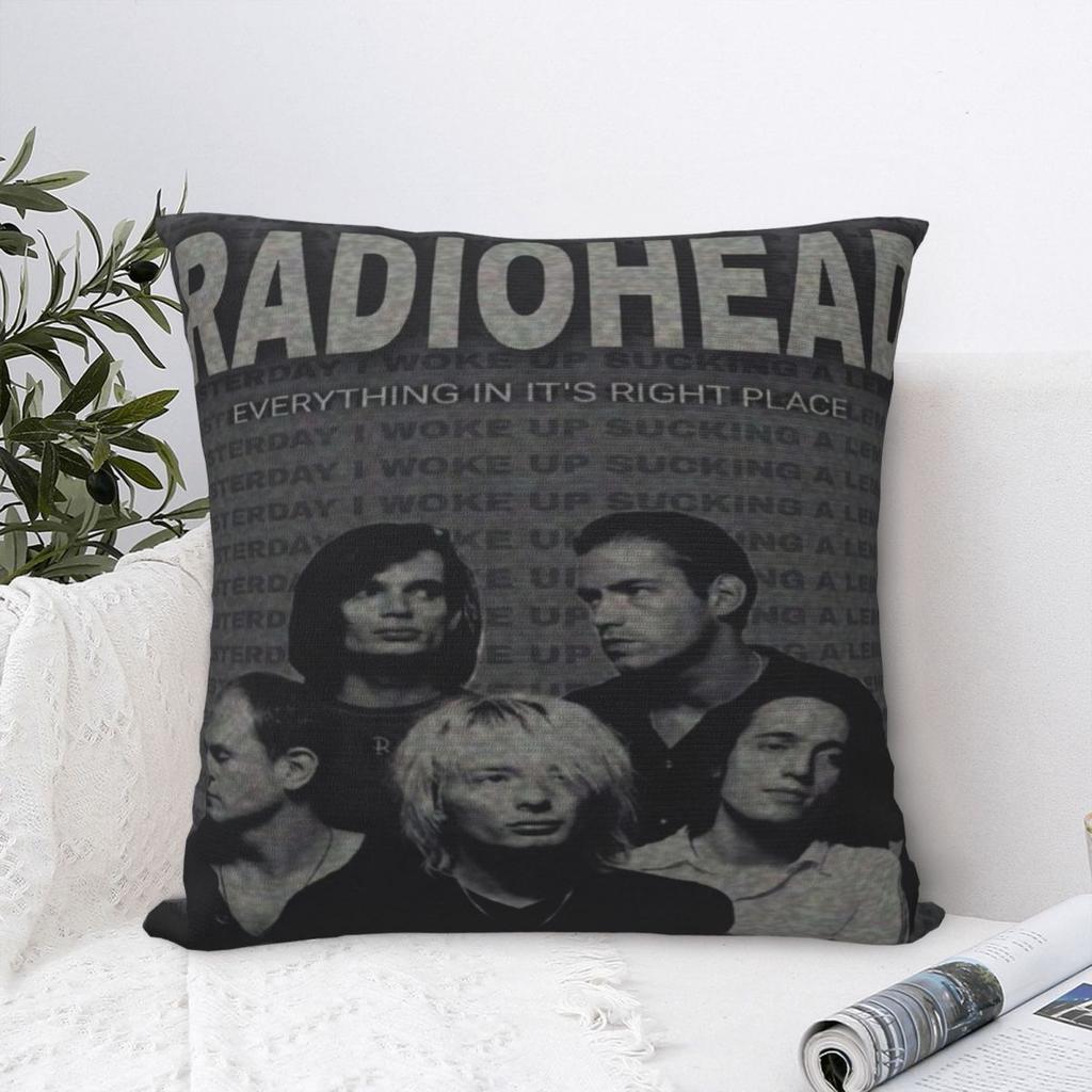 Radiohead Rock Metal Band Pillowcase Cushion Cover Throw Pillow Cover Soft And Sweet Chair Decoration Zippered Multi Size