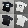 T-shirts Unisexe Couple Casual Noir Blanc Hip Hop Impression Scie Circulaire Patta T-shirt Coton Haute Qualité avec Étiquette