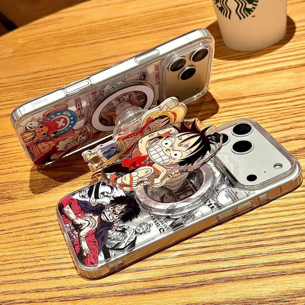 One Piece Luffy Magnetic Stand Case for iPhone 16 Pro Max