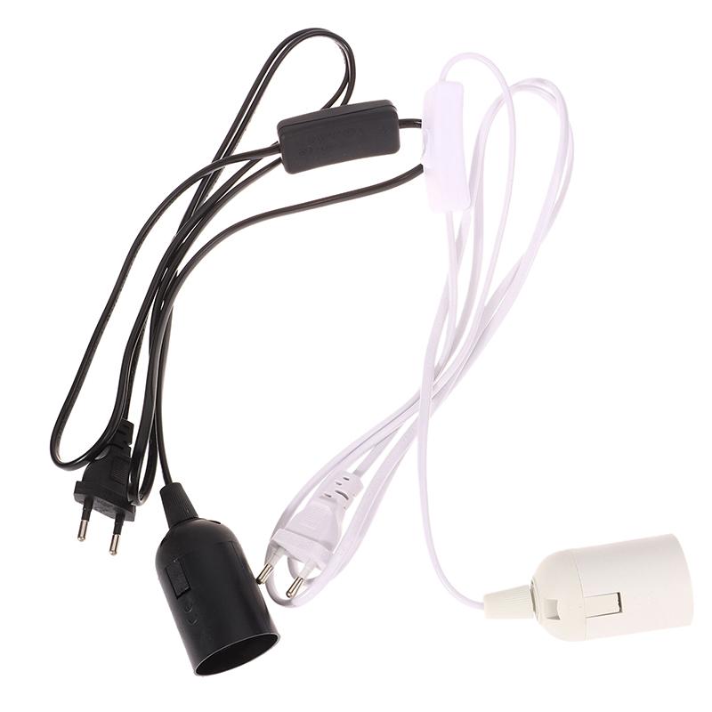Eu Plug 1.8M Power Cord Cables E27 Screw Lamp Base With Switch Wire For Led Bulbs Fixture Hanglamp Suspension Socket