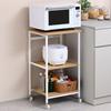 Range Rack with Sliding Two and 48cm Wide X Deep X 85cm 40kg Weight Assembly Kitchen (YAMAZEN) Shelf, Outlets, Heavy-Duty Casters, 42.5cm