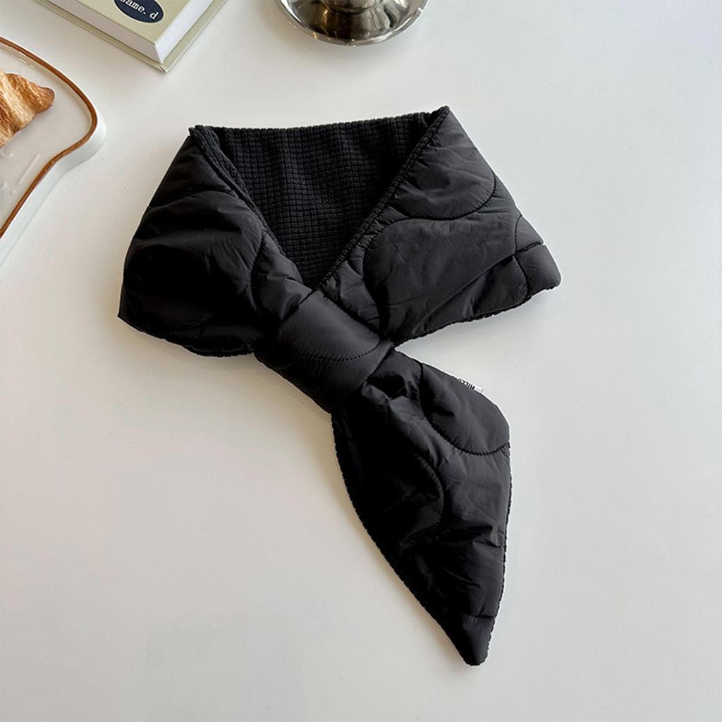 Women's Down Cotton Small Ear Scarf, Versatile And Lazy, Thick And Warm Small Scarf, Shawl