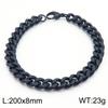 Jewelry Side Flat Chain Stainless Steel Chain, Simple Titanium Steel Men's Trend Hip-hop Bracelet Accessories
