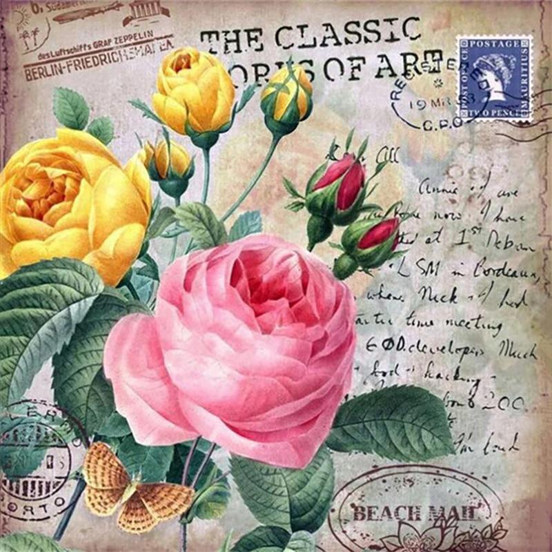 New 5D DIY Diamond Painting Flower Diamond Embroidery Scenery Cross Stitch Full Square Round Drill Crafts Manual Home Decor Gift