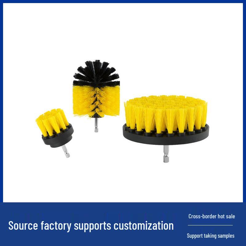 

Electric Drill Brush Set for Cleaning and Polishing: Round Brushes for Kitchen Tiles, Bathroom, and Dust Removal.