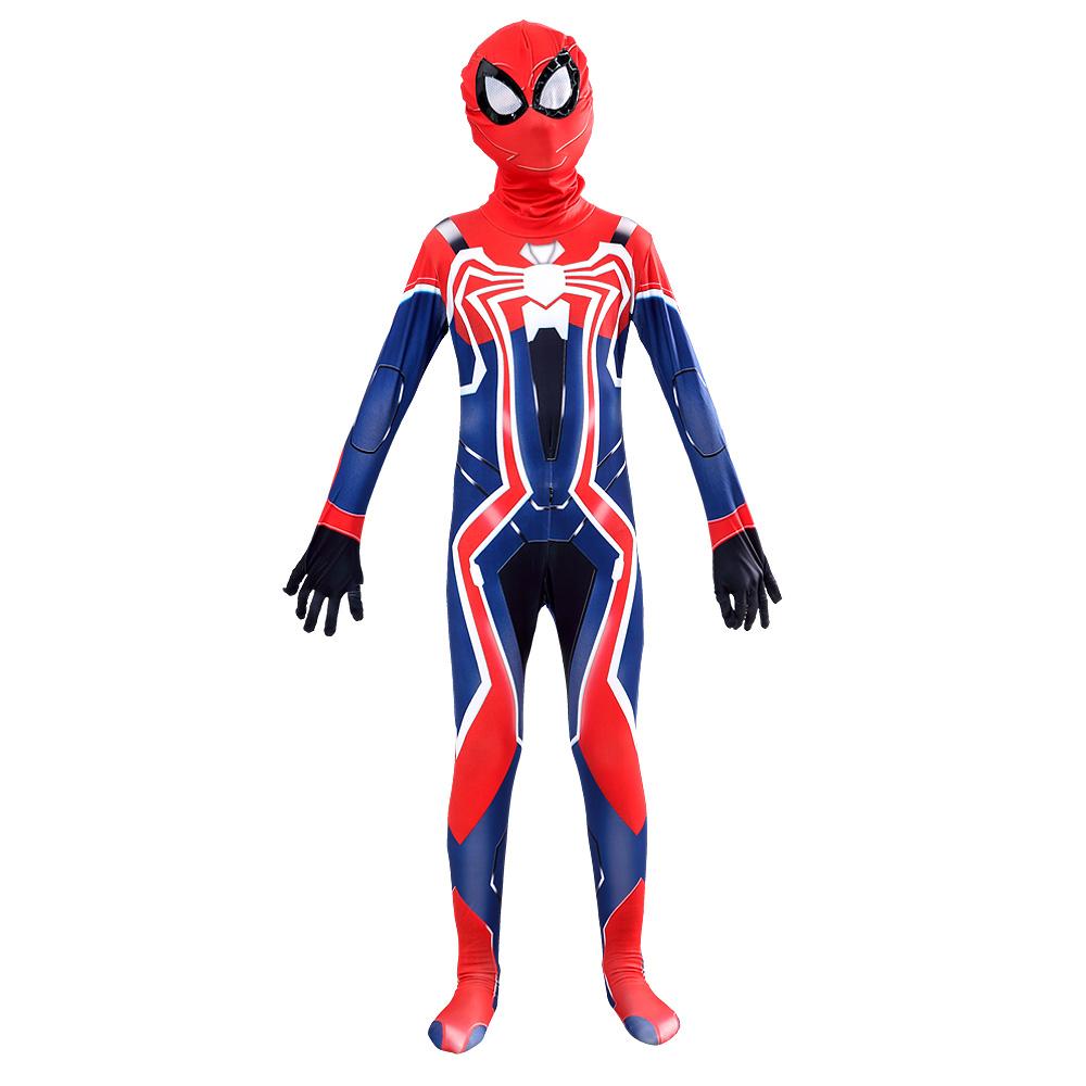 Factory  Halloween Movie Character Costumes Superhero SpiderMan Mask with Headgear Adults Jumpsuit  Milk Silk Fabric