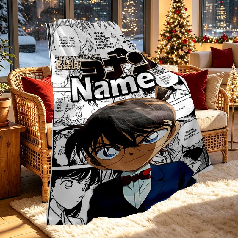 Custom Name Personalized Anime Print Blanket, Home Decor, Bedroom, Sofa, Camping, Couch, Gifts for Birthday Christmas