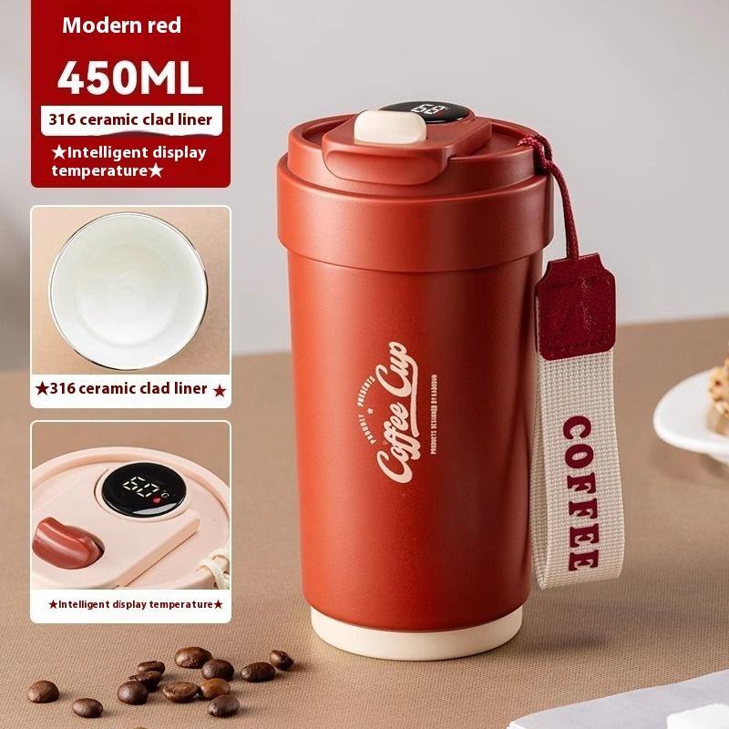 Thermosbecher Kaffeetasse 316 Edelstahl Mädchen Hoher Erscheinungsgrad Neu Begleitender Tragbarer Becher Strohbecher