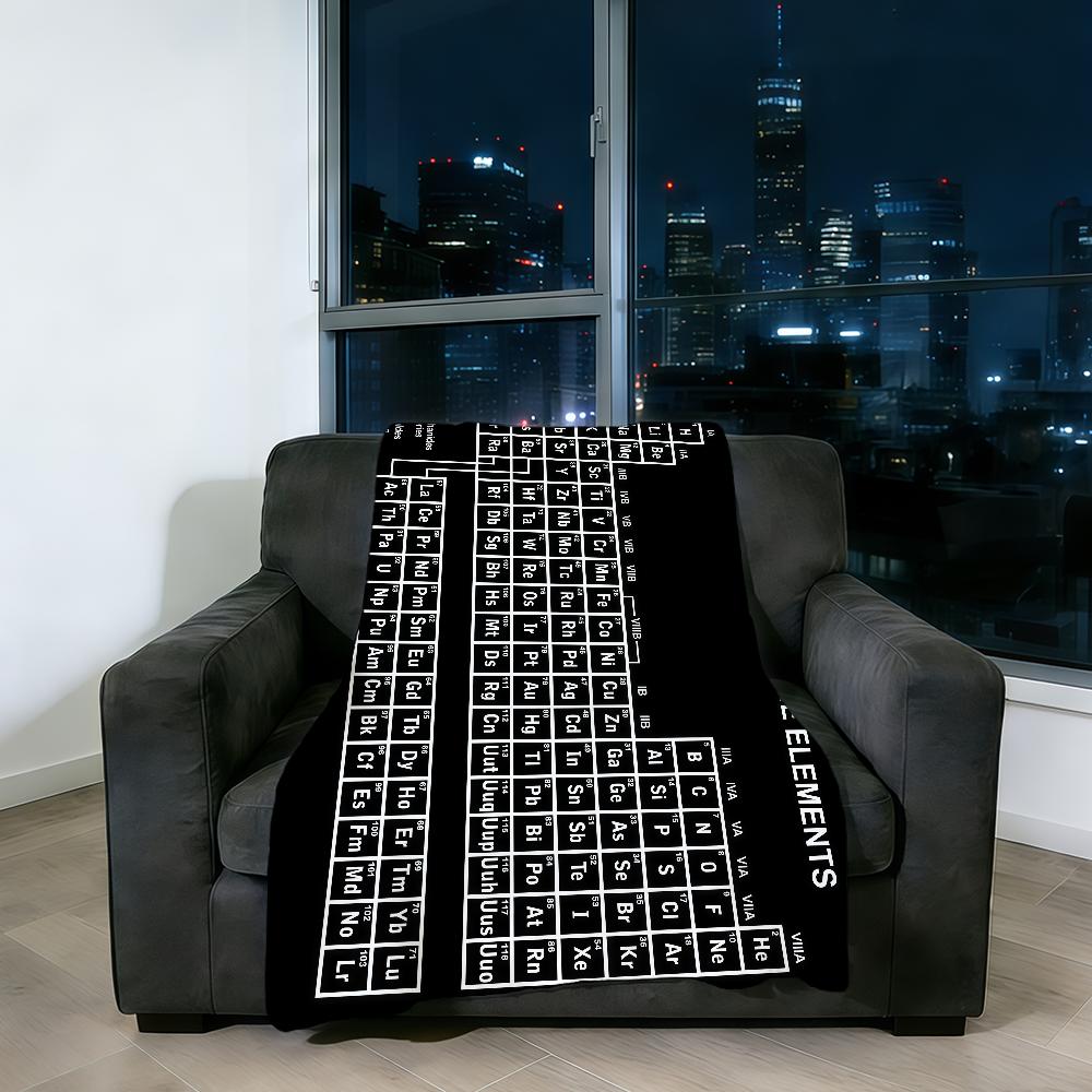 Periodic Table of Elements Blanket Super Warm Comfortable Plush Throw Blanket Child Home Sofa Bedroom Gift