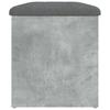 Storage Bench In Concrete Grey 82 X 42 X 45 Cm Wood Based Material