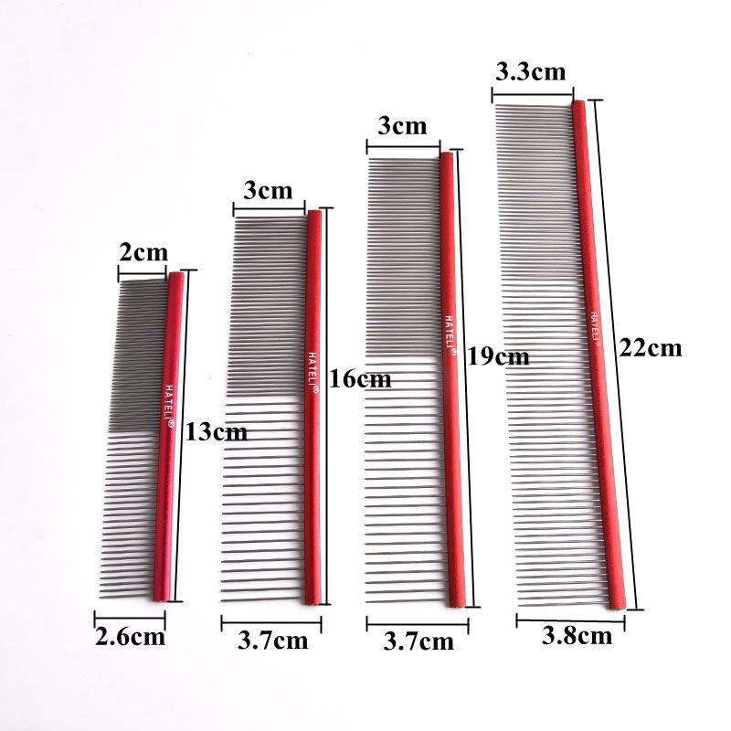 Pet Cat Comb Stainless Steel Color Aviation Aluminum Ultra-light High-end Dog Cosmetology Styling Massage Comb 4-Piece Set