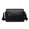 Men's Crossbody Bag Soft Leather Shoulder Bag Business Small Satchel Student Messenger Bag