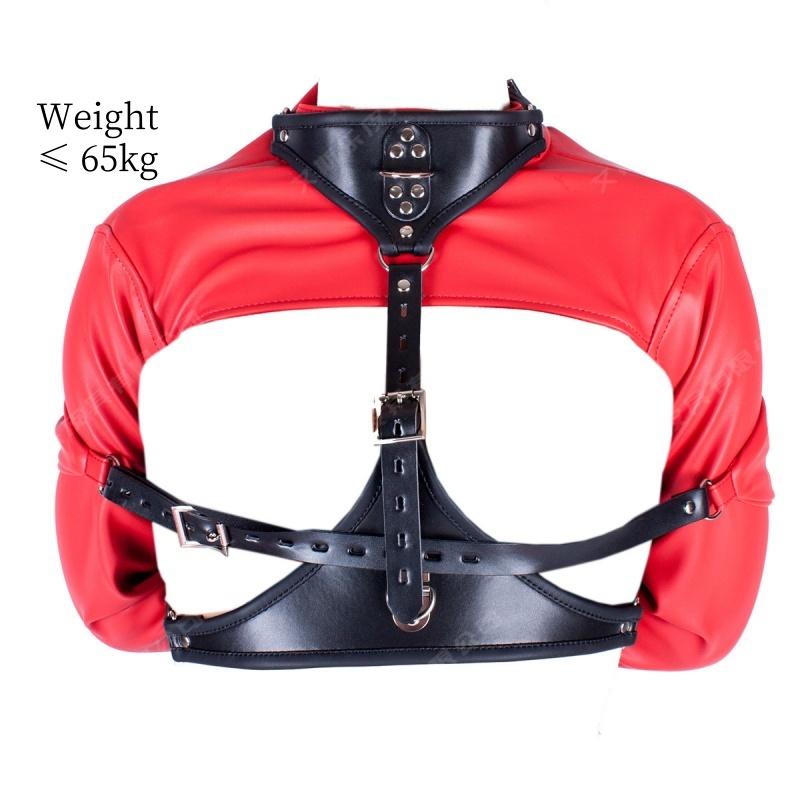 Adult Open Breast Arm Restraint Costume with Leather Binder Cupless Jacket for Women Role Play BDSM Body Bondage Sex Toys