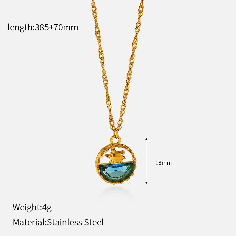 

Ocean Style Pendant Stainless Steel Necklace Luxury Premium Clavicle Chain For Women Unique Tarnish Free Titanium Steel Necklace 5