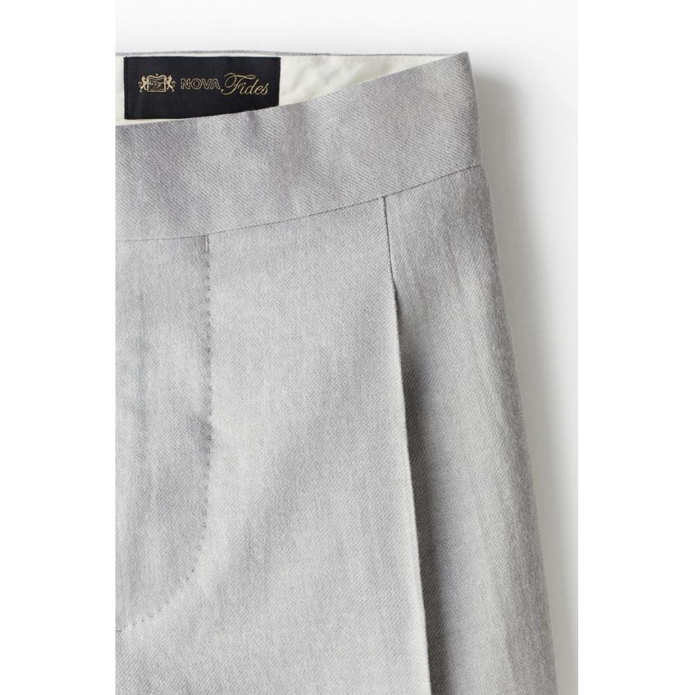 H M Wool Blend Pants Regular Fit Grey