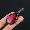 Red Flash Labra Handmade Pendant, Gemstone Jewelry, 999 Copper Wire Wrapped Pendant Jewelry, For Gift