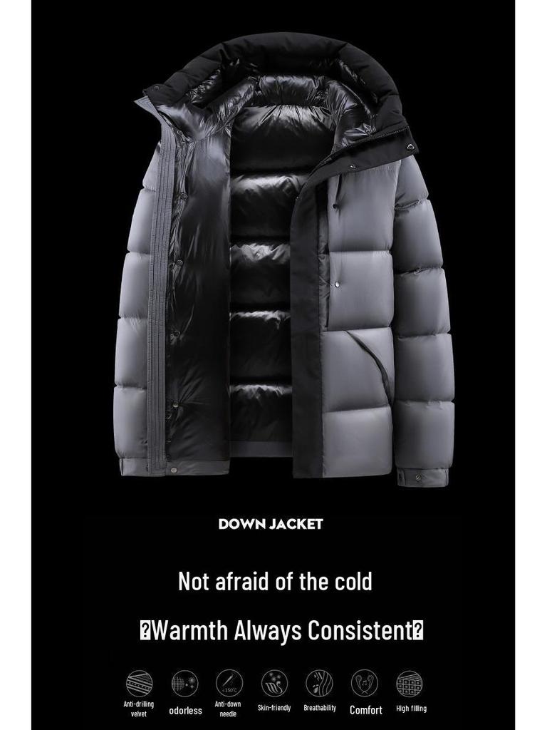 2024 Winter Black Warrior Unisex Short Down Jacket - Loose, Thick, Warm and Trendy