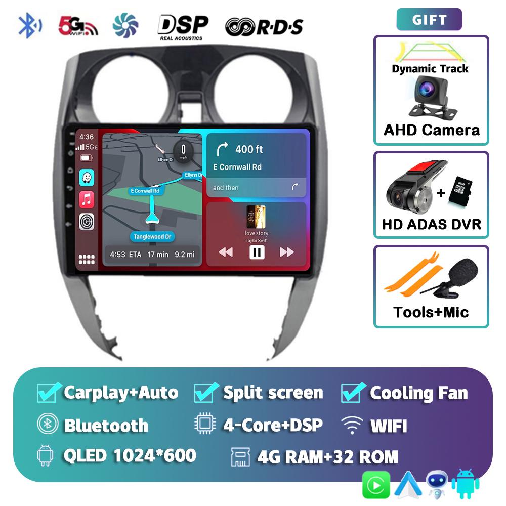 Android 14 Carplay Auto Car Radio For Nissan Note 2 E12 2012 -2021 Multimedia Player GPS Stereo Navigation WIFI+4G DSP 360Camera