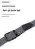 Men's Tactical Nylon Pin Buckle Belt - Woven Leather for Outdoor & Workwear