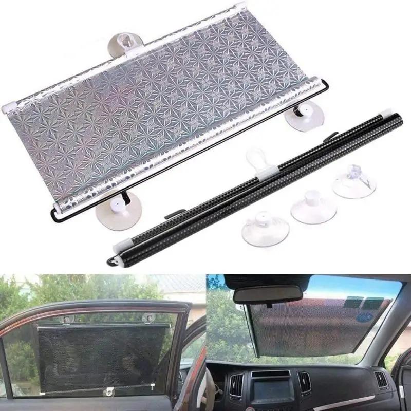 Car Side Window Sun Shade Retractable Car Roller Sunshade for Kids Baby Car Window Shades for UV and Sun Glare Heat Protection