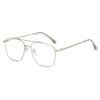 Metal double beam pilot glasses frame retro full frame polygonal big face men's frame with myopia eyes HC