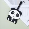 Panda Cartoon PVC Luggage Tag - Creative Travel Boarding Pass for Suitcase