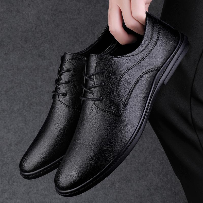 Men Formal Leather Shoes Black Pointed Toe Men Loafers Party Office Business Casual Shoes for Men Oxford Shoes Mens Dress Shoe