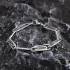 Paperclip Chain Bracelet for Men,Stainless Steel Hip Hop Casual Stylish Bracelets,Casual Stylish Rectangle Links Wristband