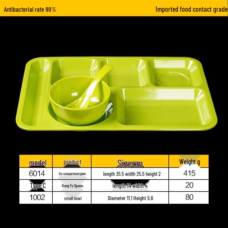 Jiemengzhe Melamine Divided Lunch Plate
