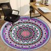 1pc Mandala Art Chair Carpet for Office Non-Slip, Machine Washable Rug for Office, Room - Holiday Decor, Machine Made yy251016031