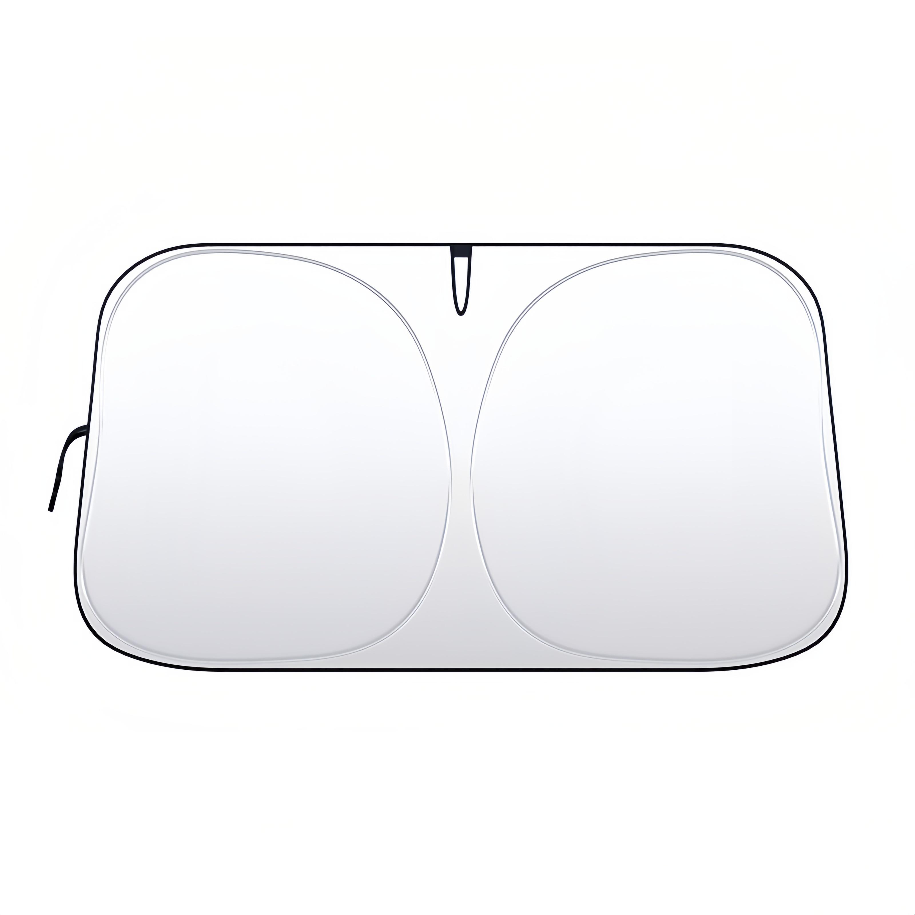 

Автомобильный солнцезащитный экран изготовлен из утолщенной титаново-серебристой ткани, которая защищает лобовое стекло от жары и ультрафиолетовых лучей, подходит для седанов и внедорожников.